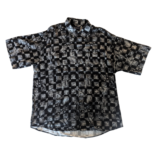 Vintage Patterned Short Sleeve Shirt