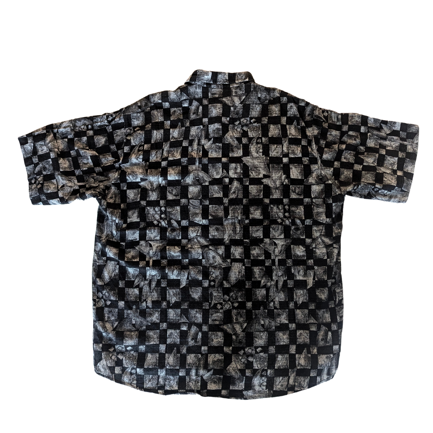 Vintage Patterned Short Sleeve Shirt